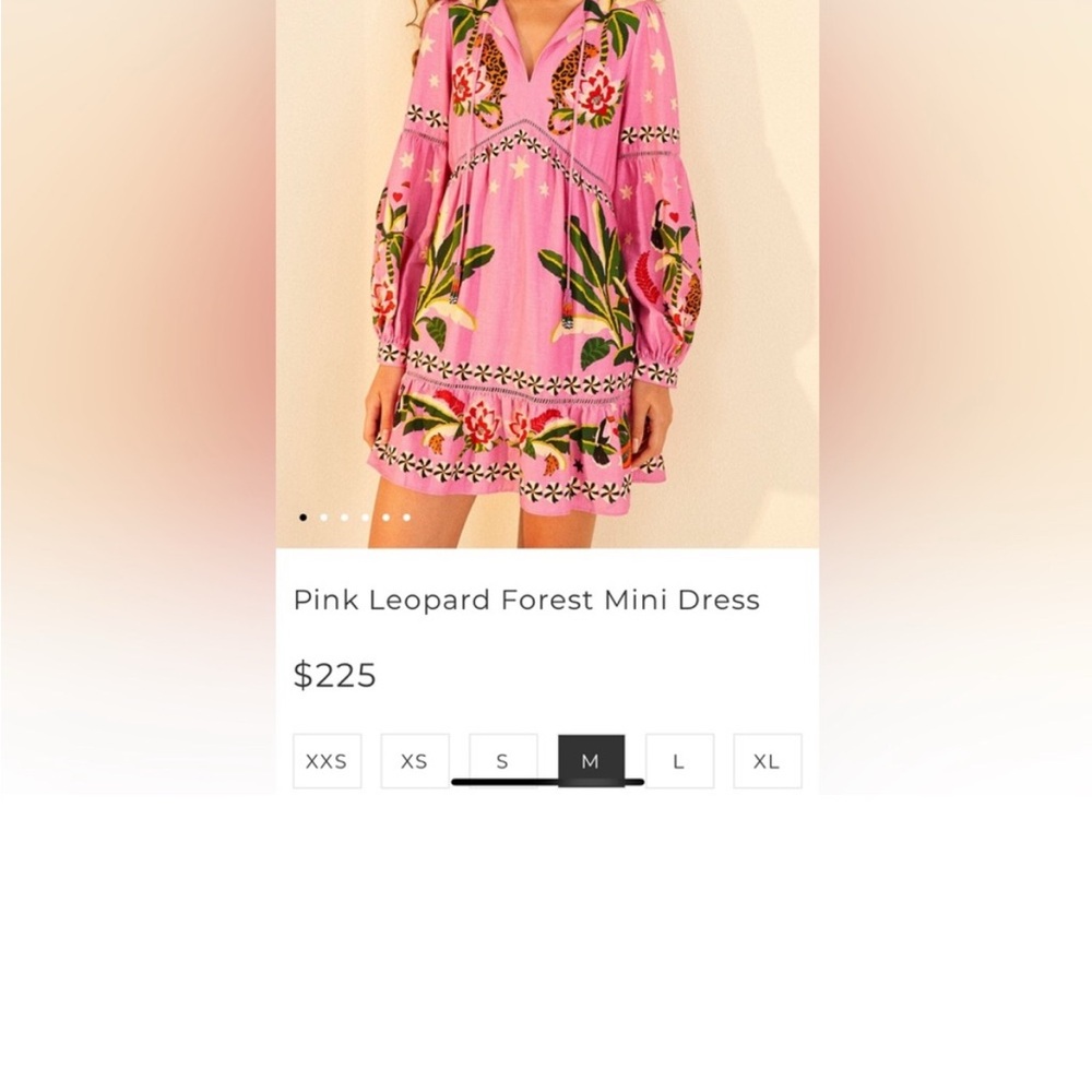 Farm Rio Pink Leopard Forest Mini Dress